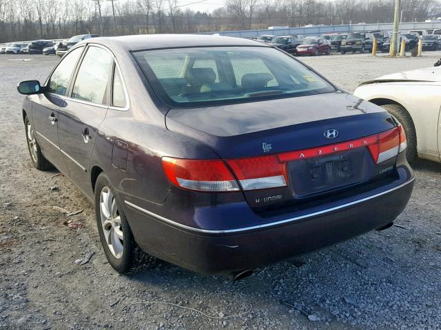 KMHFC46FX6A046065 - 2006 HYUNDAI AZERA SE BURGUNDY photo 3