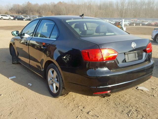 3VWLL7AJ5DM273827 - 2013 VOLKSWAGEN JETTA TDI BLACK photo 3