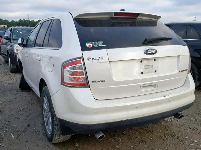 2FMDK3KC0ABA93635 - 2010 FORD EDGE LIMIT WHITE photo 3