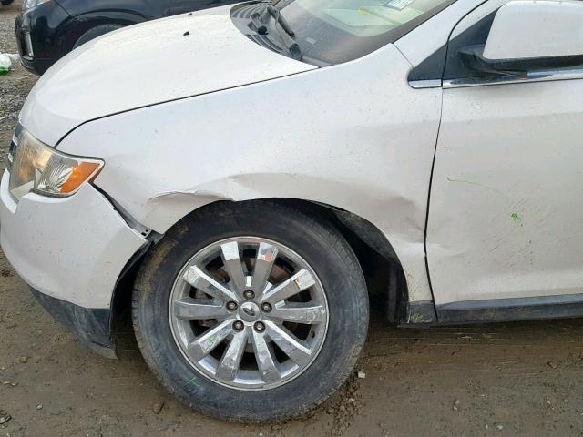 2FMDK3KC0ABA93635 - 2010 FORD EDGE LIMIT WHITE photo 9