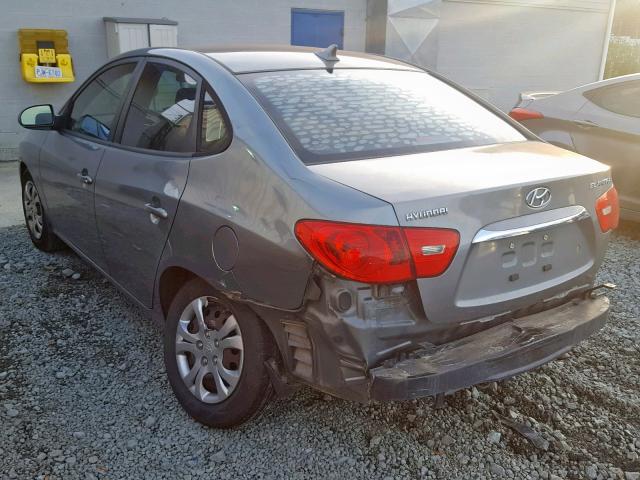 KMHDU4AD5AU180788 - 2010 HYUNDAI ELANTRA BL CHARCOAL photo 3