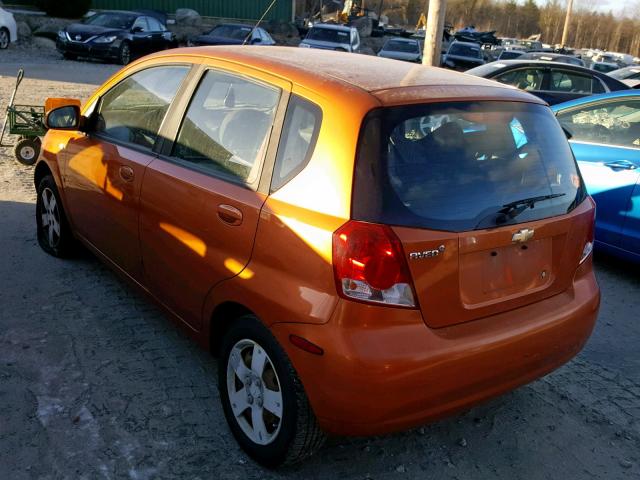 KL1TD66647B754864 - 2007 CHEVROLET AVEO BASE Narıncı foto 3