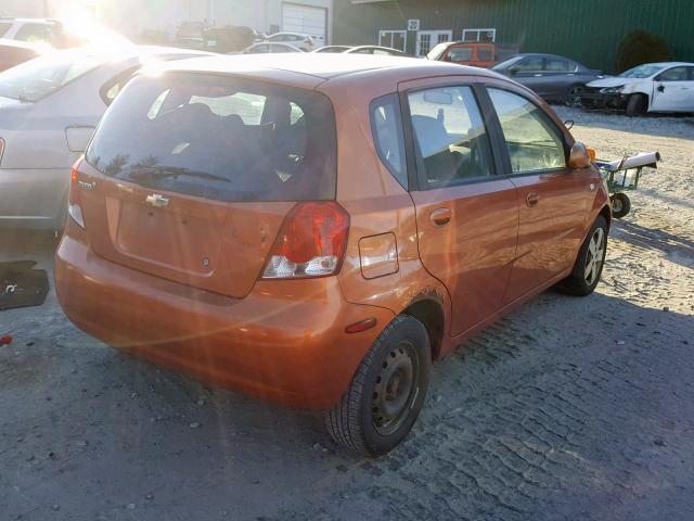 KL1TD66647B754864 - 2007 CHEVROLET AVEO BASE Narıncı foto 4