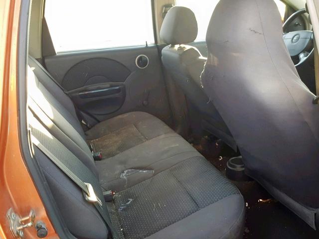 KL1TD66647B754864 - 2007 CHEVROLET AVEO BASE Narıncı foto 6