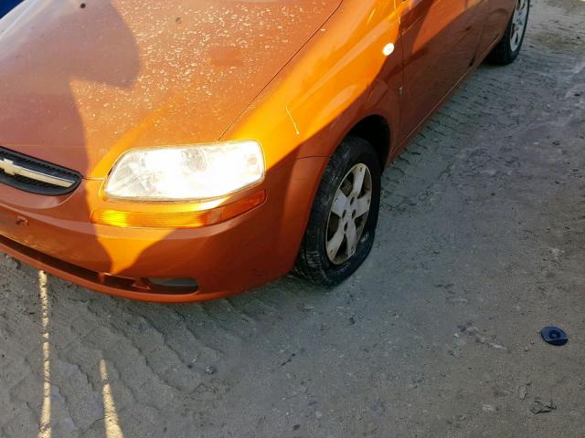 KL1TD66647B754864 - 2007 CHEVROLET AVEO BASE Narıncı foto 9
