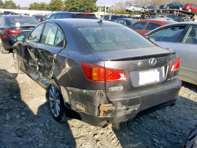 JTHCK262095033610 - 2009 LEXUS IS 250 GRAY photo 3