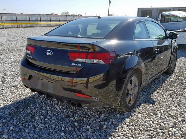 KNAFU6A23A5257950 - 2010 KIA FORTE EX BLACK photo 4