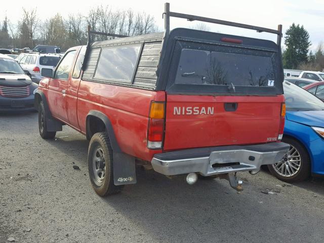 1N6HD16YXSC418946 - 1995 NISSAN TRUCK KING RED photo 3