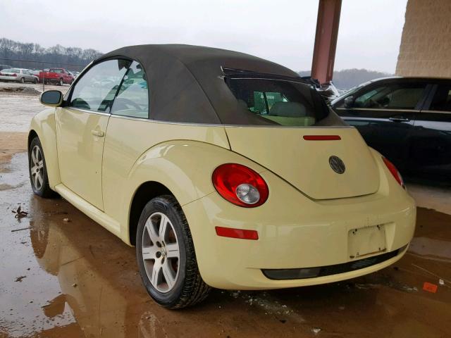 3VWRF31Y76M307695 - 2006 VOLKSWAGEN NEW BEETLE YELLOW photo 3