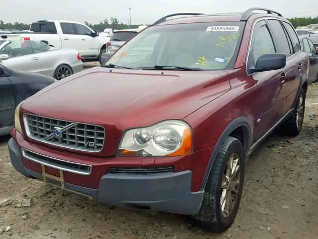 YV1CZ852251215595 - 2005 VOLVO XC90 V8 MAROON photo 2