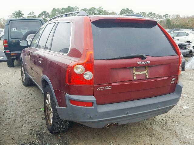 YV1CZ852251215595 - 2005 VOLVO XC90 V8 MAROON photo 3