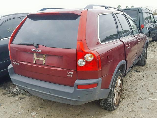 YV1CZ852251215595 - 2005 VOLVO XC90 V8 MAROON photo 4