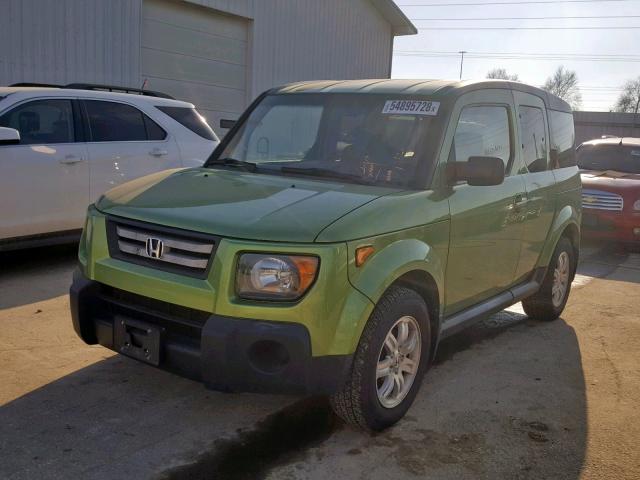 5J6YH28778L001854 - 2008 HONDA ELEMENT EX GREEN photo 2