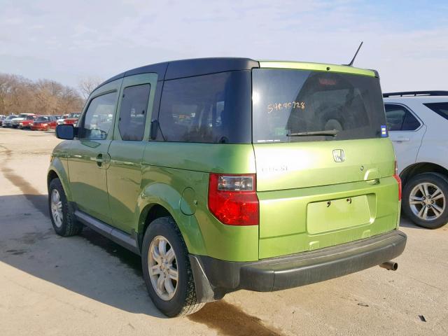 5J6YH28778L001854 - 2008 HONDA ELEMENT EX GREEN photo 3