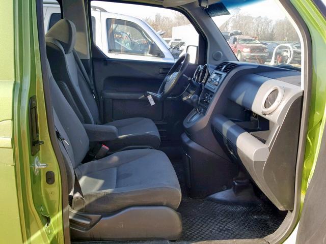 5J6YH28778L001854 - 2008 HONDA ELEMENT EX GREEN photo 5