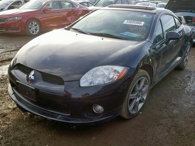 4A3AK64F18E032984 - 2008 MITSUBISHI ECLIPSE SE BLACK photo 2