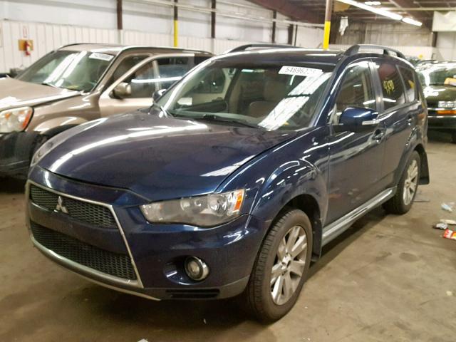 JA4JT3AWXBU034601 - 2011 MITSUBISHI OUTLANDER BLUE photo 2