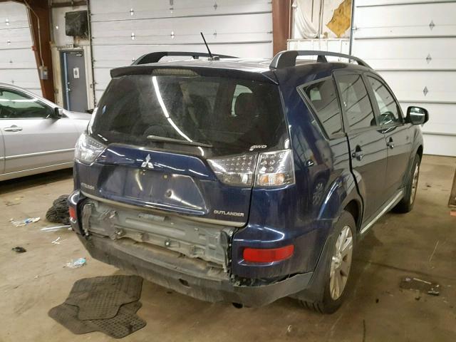 JA4JT3AWXBU034601 - 2011 MITSUBISHI OUTLANDER BLUE photo 4