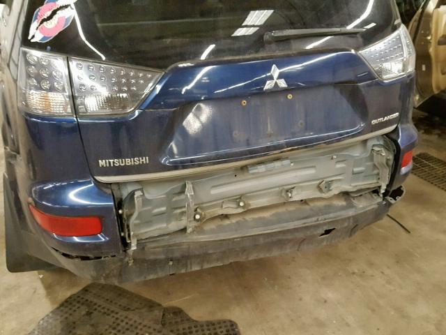 JA4JT3AWXBU034601 - 2011 MITSUBISHI OUTLANDER BLUE photo 9