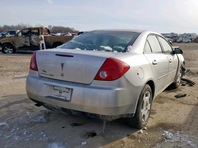 1G2ZF58B574116021 - 2007 PONTIAC G6 VALUE L SILVER photo 4