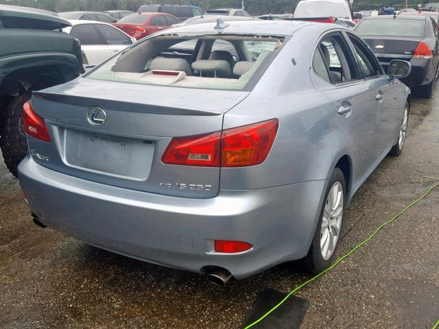 JTHCK262572008832 - 2007 LEXUS IS 250 BLUE photo 4