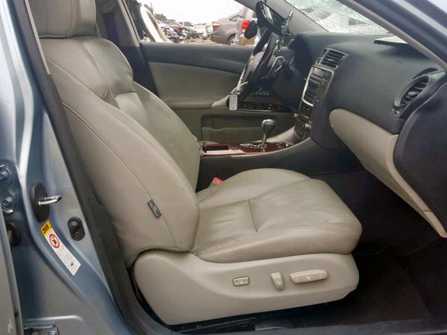 JTHCK262572008832 - 2007 LEXUS IS 250 BLUE photo 5