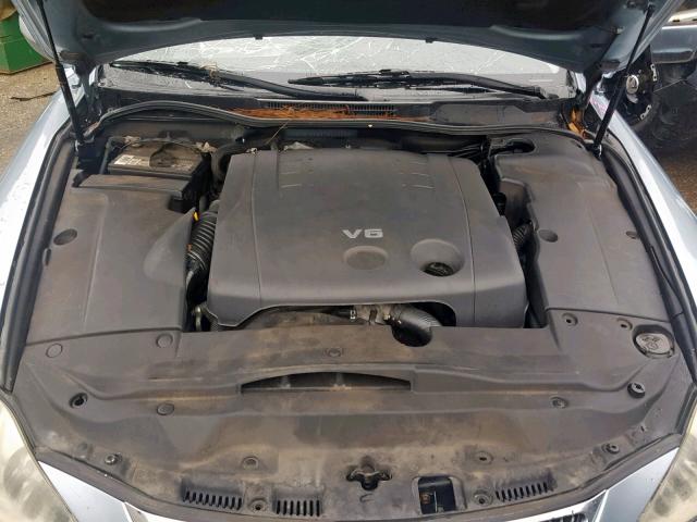 JTHCK262572008832 - 2007 LEXUS IS 250 BLUE photo 7