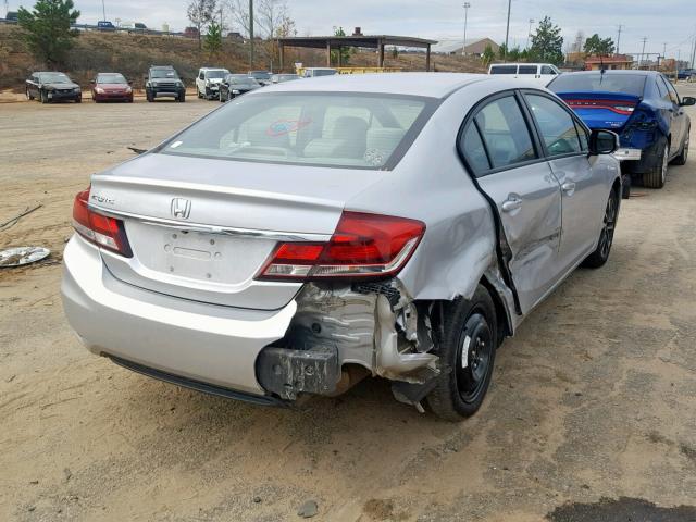 19XFB2F82DE277209 - 2013 HONDA CIVIC EX SILVER photo 4