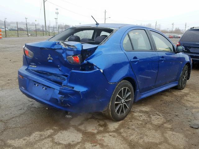 JA32U2FU5HU007385 - 2017 MITSUBISHI LANCER ES BLUE photo 4