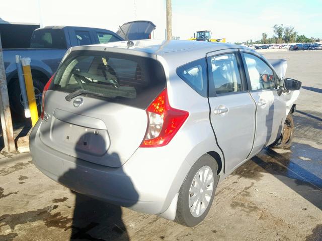 3N1CE2CP7FL368015 - 2015 NISSAN VERSA NOTE SILVER photo 4