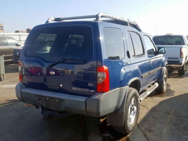 5N1ED28T51C545689 - 2001 NISSAN XTERRA XE BLUE photo 4