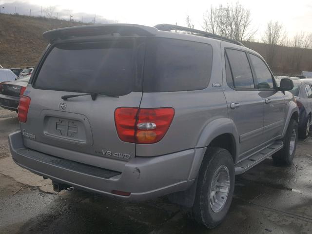 5TDBT48A63S177139 - 2003 TOYOTA SEQUOIA LI SILVER photo 4