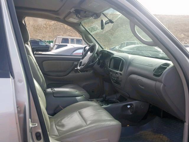 5TDBT48A63S177139 - 2003 TOYOTA SEQUOIA LI SILVER photo 5