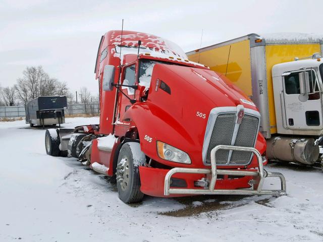 1XKAD49X5EJ393810 - 2014 KENWORTH CONSTRUCTI RED photo 1