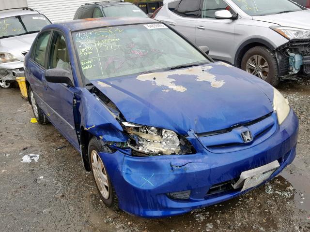 2HGES16314H631026 - 2004 HONDA CIVIC DX V BLUE photo 1