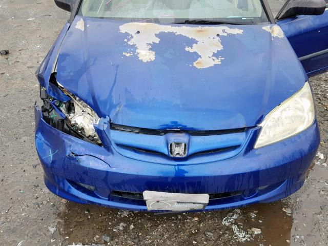 2HGES16314H631026 - 2004 HONDA CIVIC DX V BLUE photo 7