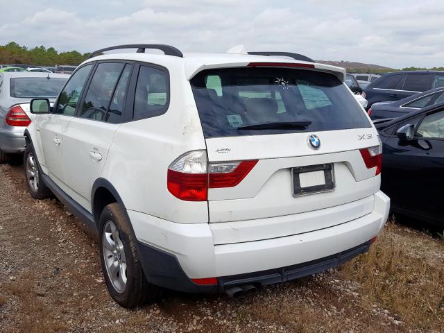 WBXPC93467WF21102 - 2007 BMW X3 3.0SI WHITE photo 3