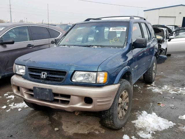 4S6DM58W6Y4419232 - 2000 HONDA PASSPORT E BLUE photo 2