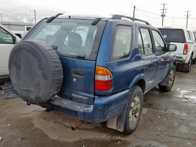 4S6DM58W6Y4419232 - 2000 HONDA PASSPORT E BLUE photo 4