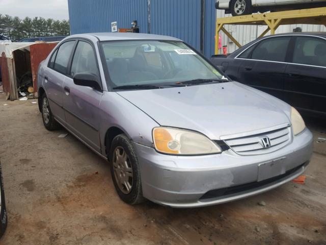 1HGES16291L016388 - 2001 HONDA CIVIC DX SILVER photo 1