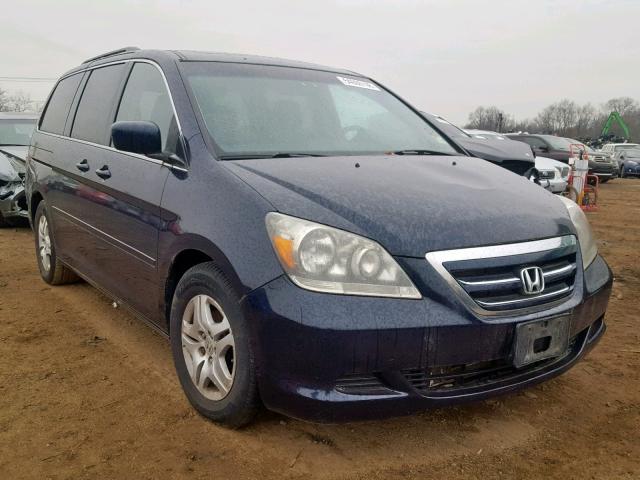 5FNRL38777B059320 - 2007 HONDA ODYSSEY EX BLUE photo 1