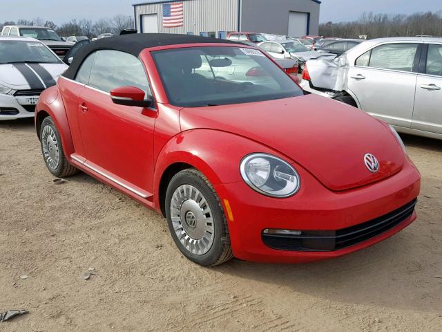 3VW5X7AT5DM814955 - 2013 VOLKSWAGEN BEETLE RED photo 1