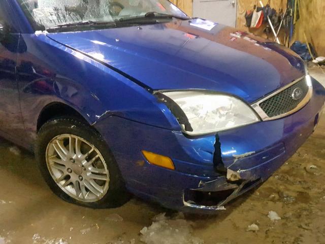 3FAFP37N65R114123 - 2005 FORD FOCUS ZX5 BLUE photo 9