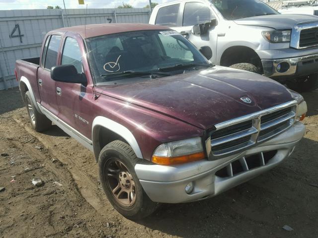 1B7HL48N72S625715 - 2002 DODGE DAKOTA QUA RED photo 1