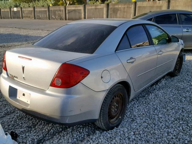 1G2ZF58B674105934 - 2007 PONTIAC G6 VALUE L SILVER photo 4