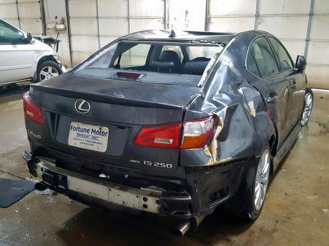 JTHCK262372010787 - 2007 LEXUS IS 250 BLACK photo 4