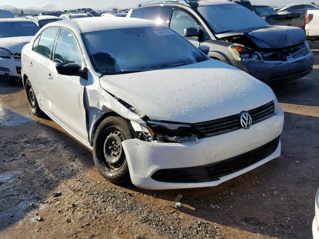 3VW2K7AJ0EM333187 - 2014 VOLKSWAGEN JETTA BASE WHITE photo 1