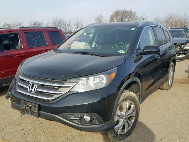 2HKRM4H73CH614245 - 2012 HONDA CR-V EXL BLACK photo 2