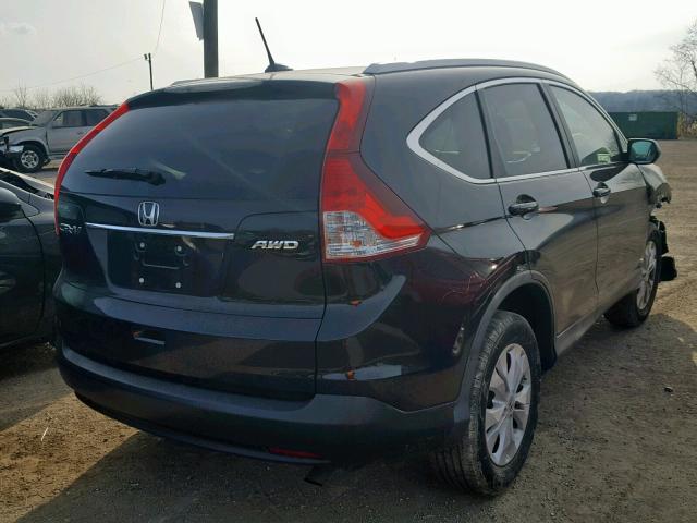 2HKRM4H73CH614245 - 2012 HONDA CR-V EXL BLACK photo 4