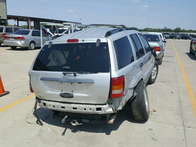 1J4GX48N74C418166 - 2004 JEEP GRAND CHER SILVER photo 4